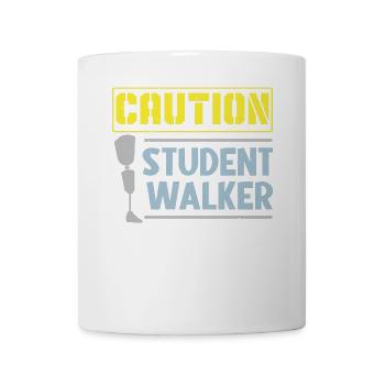Vorsicht Student Walker Amputierter Amputierter Ch - Tasse - Weiß - Vorne