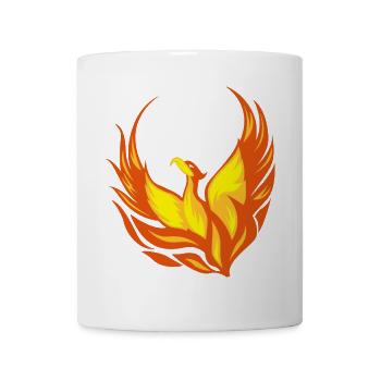 Feuervogel Phönix Flammen Federn - Tasse - Weiß - Vorne
