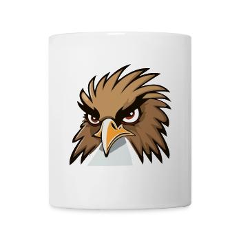 Lustige Adlerkopf Cartoon Illustration - Tasse - Weiß - Vorne