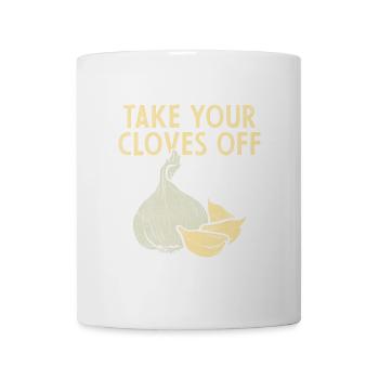 Knoblauch Pflanze - Tasse - Weiß - Vorne