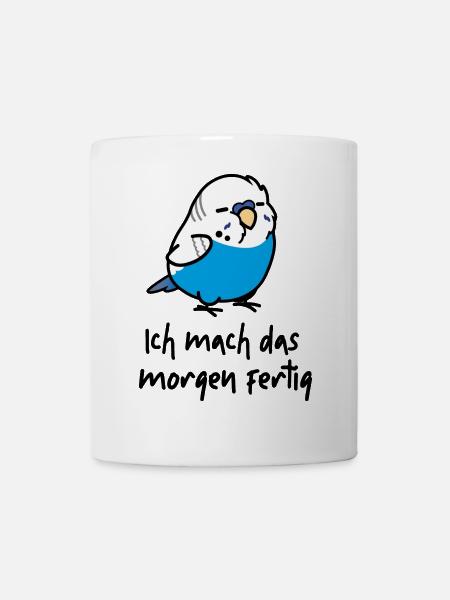 lässiger Wellensittich - Tasse - Weiß