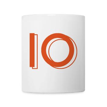 Trikotnummer 10 orange - Tasse - Weiß - Vorne