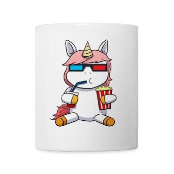 Einhorn 3D 3D Brille Popcorn Kino Film Kinofilm - Tasse - Weiß - Vorne