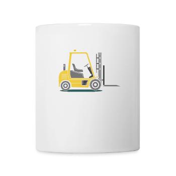 Gabelstapler Stapler - Tasse - Weiß - Vorne