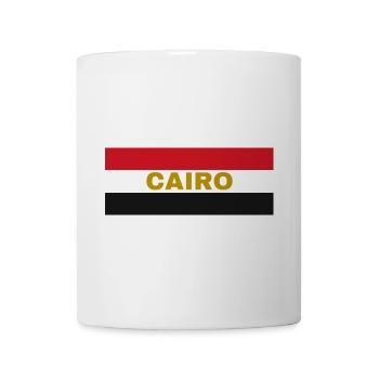 Kairo-Stadt in ägyptischen Flaggenfarben - Tasse - Weiß - Vorne