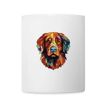 Hovawart Hunderasse Aquarell Glas Illustration - Tasse - Weiß - Vorne
