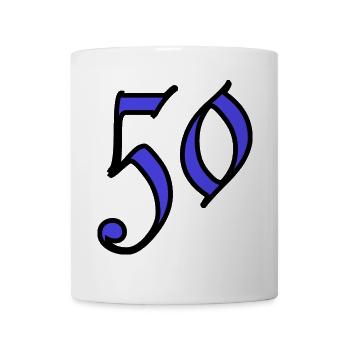 50. 50 JAHRE. 50-JÄHRIGES JUBILÄUM. 50-JÄHRIGES JUBILÄUM. - Tasse - Weiß - Vorne