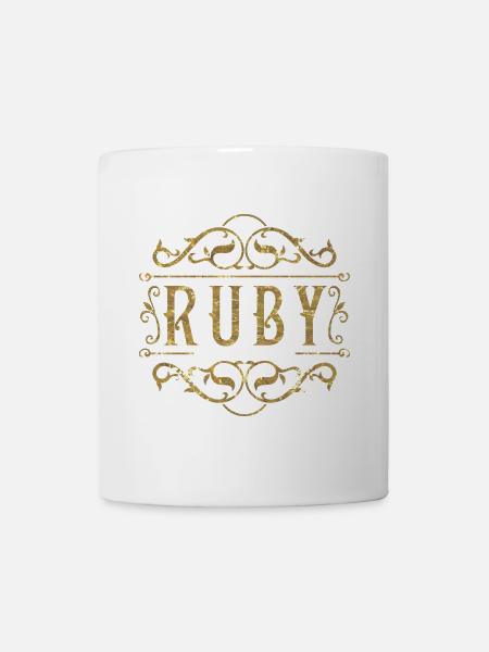 Ruby gold - Tasse - Weiß