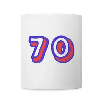 70. 70 YEARS. 70th ANNIVERSARY. 70 YEARS ANNIVERSARY. - Mug - white - Front