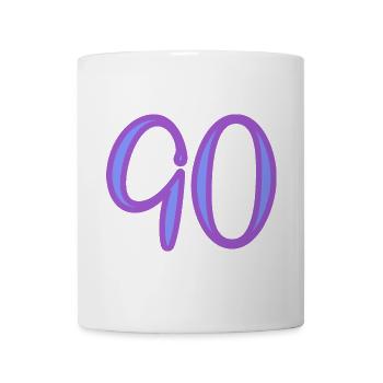 90 - Tasse - Weiß - Vorne