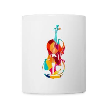Polygonaler Cellist Konzertsaal - Tasse - Weiß - Vorne