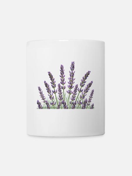Lavendel Lavendelhalme - Tasse - Weiß