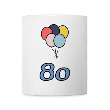80. 80 ANS. 80e ANNIVERSAIRE. ANNIVERSAIRE 80 ANS. - Mug blanc - blanc - Devant