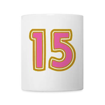 15. 15 ANS. 15e ANNIVERSAIRE. ANNIVERSAIRE 15 ANS. - Mug blanc - blanc - Devant