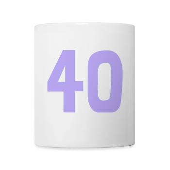 40. 40 JAHRE. 40-JÄHRIGES JUBILÄUM. 40-JÄHRIGES JUBILÄUM. - Tasse - Weiß - Vorne