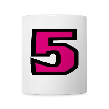 5. 5 JAHRE. 5-JÄHRIGES JUBILÄUM. 5-JÄHRIGES JUBILÄUM. 5. - Tasse - Weiß - Vorne
