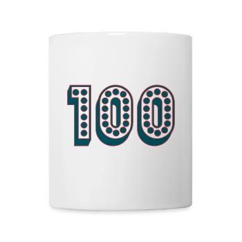 100. 100 JAHRE. 100-JÄHRIGES JUBILÄUM. 100. GEBURTSTAG - Tasse - Weiß - Vorne