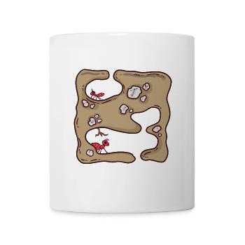 Fleißige Ameise Waldboden - Tasse - Weiß - Vorne