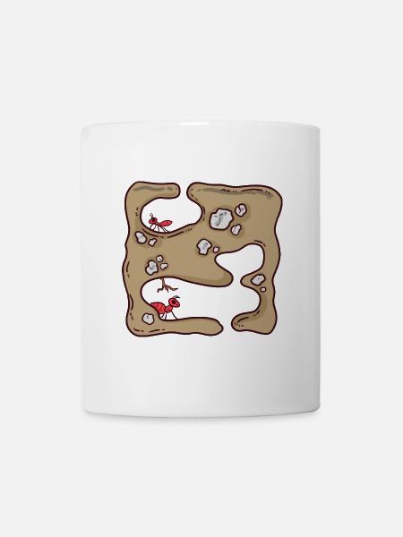 Fleißige Ameise Waldboden - Tasse - Weiß