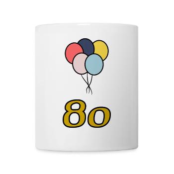 80. 80 ANS. 80e ANNIVERSAIRE. ANNIVERSAIRE 80 ANS. - Mug blanc - blanc - Devant