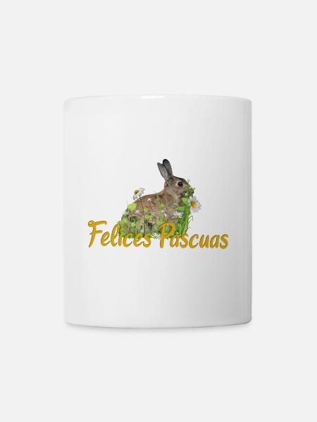 felices pascuas Frohe Ostern - Tasse - Weiß
