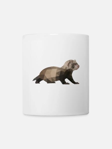 Verspieltes Frettchen Kaninchenjagd - Tasse - Weiß
