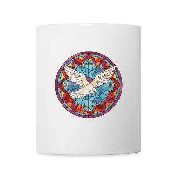 Taube Buntes Aquarell Tier Haustier Illustration - Tasse - Weiß - Vorne