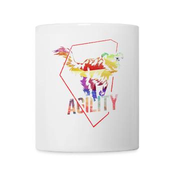Dynamischer Agility Hundesportler - Tasse - Weiß - Vorne