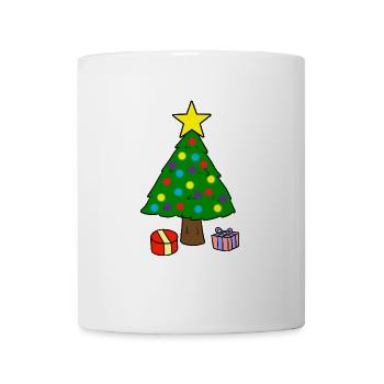 Weihnachtsbaum - Tasse - Weiß - Vorne