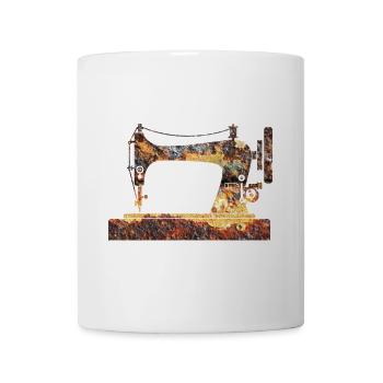 Rostige Nähmaschine Vintage Muster - Tasse - Weiß - Vorne