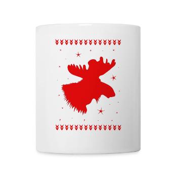 Elch Weihnachten Rentier Hirsch - Tasse - Weiß - Vorne