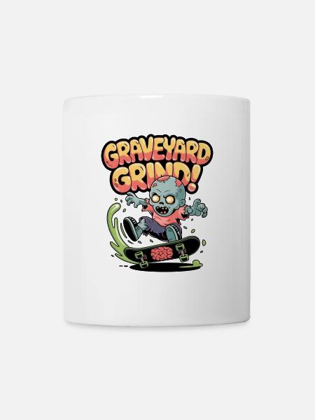 Friedhofs-Grind! - Tasse - Weiß