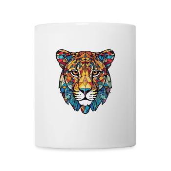 Leopard Bunte Aquarell-Tierillustration - Tasse - Weiß - Vorne