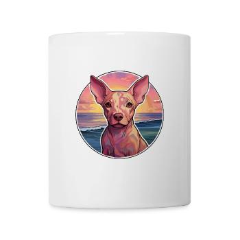 Cirneco Dell Ätna Hunderasse Bunte Karikatur Wasser - Tasse - Weiß - Vorne