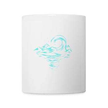 Türkise Welle Meer Surfen - Tasse - Weiß - Vorne