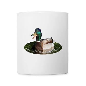 Plappermaul labern schnattern Ente - Tasse - Weiß - Vorne