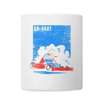 Rasanter Kartpilot Rennstrecke - Tasse - Weiß - Vorne
