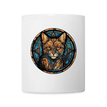 Cyprus Katzenrasse Aquarellglas - Tasse - Weiß - Vorne