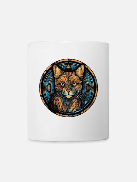 Cyprus Katzenrasse Aquarellglas - Tasse - Weiß