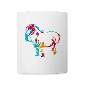Robustes Shetlandpony Reitstallfreund - Tasse - Weiß - Vorne