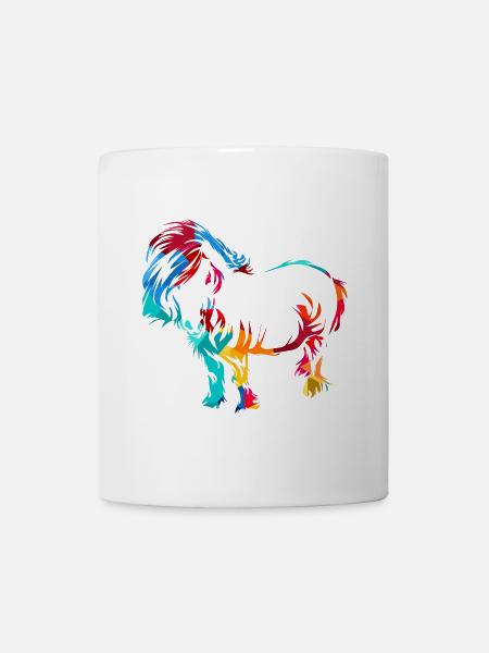 Robustes Shetlandpony Reitstallfreund - Tasse - Weiß