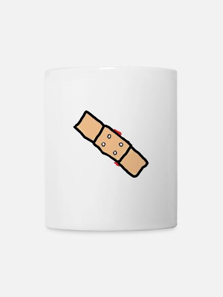 pflaster mit blut - Tasse - Weiß