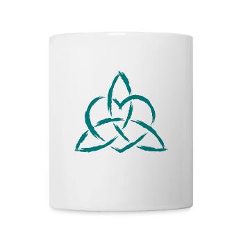 Triquetra Keltisches Herz Knoten Symbol - Tasse - Weiß - Vorne