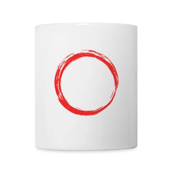 Kreis Symbol Design Rot - Tasse - Weiß - Vorne