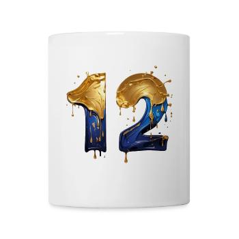 NON. 12 NUMÉRO 12 COOL 12E ANNIVERSAIRE - Mug blanc - blanc - Devant