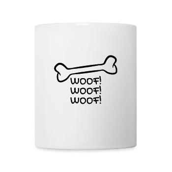 Hund Knochen - Tasse - Weiß - Vorne
