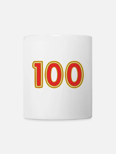 100. 100 ANS. 100e ANNIVERSAIRE. ANNIVERSAIRE 100 - Mug blanc - blanc