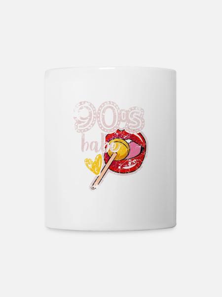 90's Babe 90er Kostüm - Tasse - Weiß