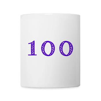 100. 100 JAHRE. 100-JÄHRIGES JUBILÄUM. 100. GEBURTSTAG - Tasse - Weiß - Vorne