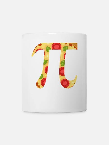 Pizza Pi Italienisches Essen Pizza-Esser Mathemati - Tasse - Weiß